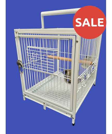 Parrot-Supplies Premium Parrot Travel Cage  - White